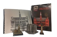 Architectural Vintage Cast Iron Figures and Books