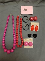 Red, Pink, & Black Ladies Fashion Jewelry