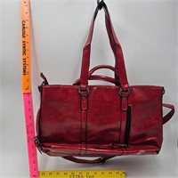 Red Purse with Outside Pocket