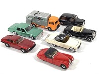 7 Corgi Die Cast Cars & Refuse Collector