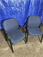 Pair of solid arm chairs