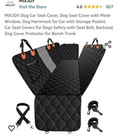 MIXJOY Dog Car Seat Cover, Dog Seat Cover with