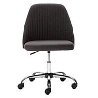 Modern Twill Fabric Chair Adj-Dark Gray33.4"H