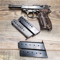 Walther P38 #3478d pistol 9mm, 1942mfg ac code for