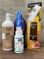 Biotin shampoo, ouidad shampoo, k18 shampoo &