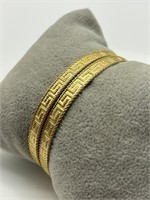 Vintage Gold Tone Greek Key Style Bracelet