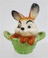 Vintage GOEBEL W Germany Bunny In Basket Figurine