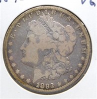 1893-CC Morgan Silver Dollar. Key Date.