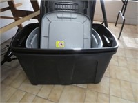 (3) Storage Tubs With Lids