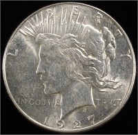 1927-S PEACE DOLLAR AU/BU