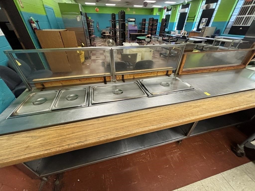 Stainless Steel Serving Counter 164x32x53