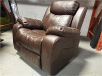 LEATHER RECLINER ROCKING SIDE CHAIR