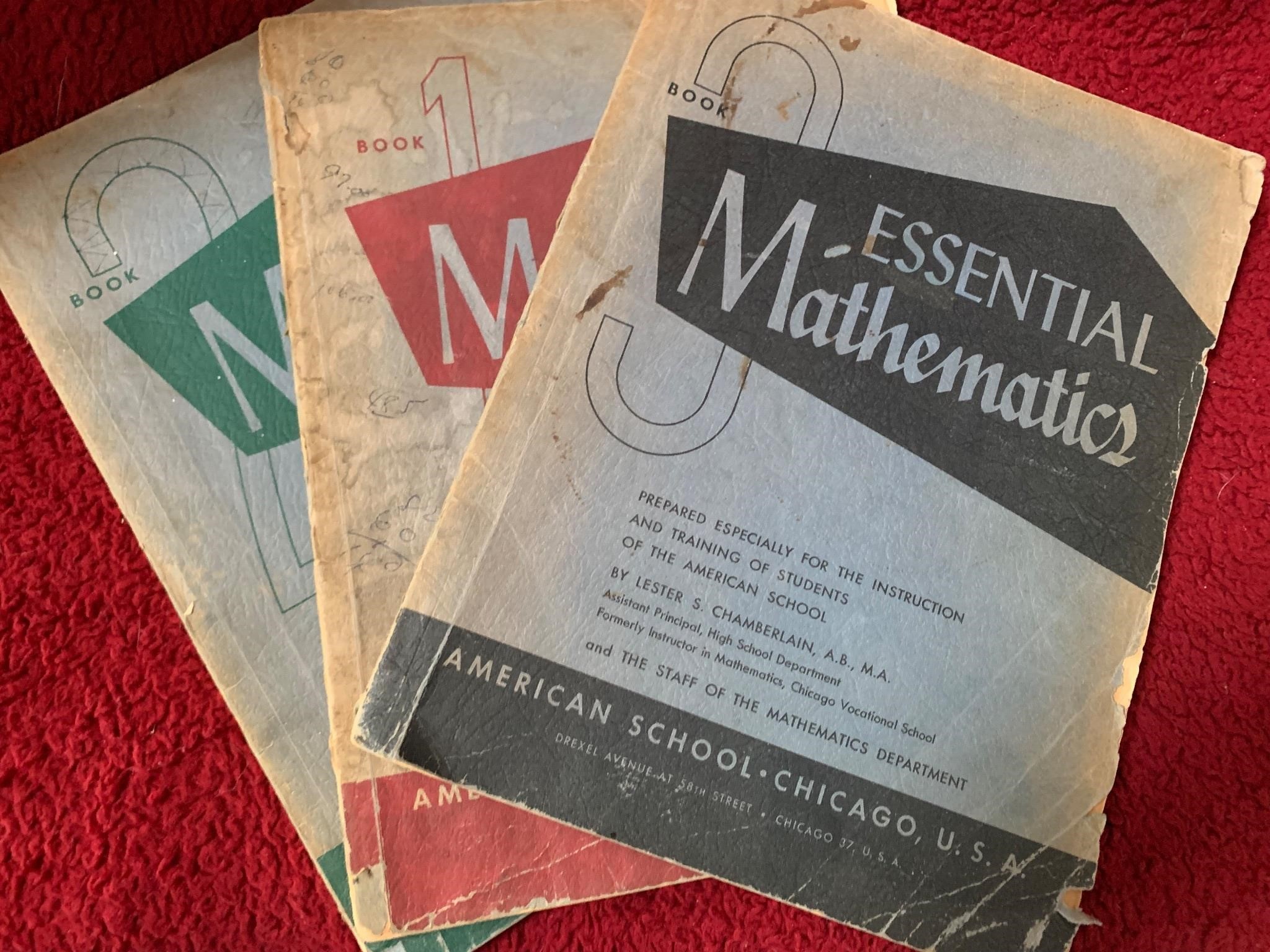 Vintage Essential Mathematics Books 1954