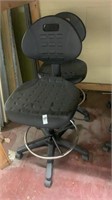 2 black adjustable desk chairs