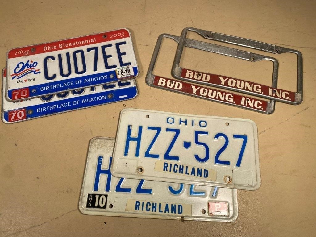 vintage OH license plates