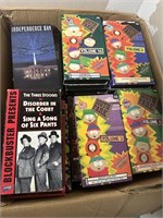 Tote & Box of Asst VHS Movies