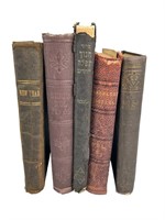 5 Antique Hebrew/ Judaic Books