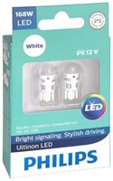 Philips 168 Ultinon LED Bulb (White), 2 Pack