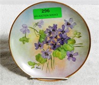 Hand painted Violet plate by Joni of Frankston,