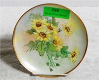 Hand-painted sunflower plate by Joni of Frankston,