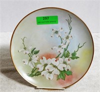 Hand-painted dogwood plate by Joni of Frankston,