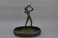 Bronze Figure of Male With Flutes