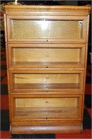 Antique Oak Four Stack Barrister Bookcase By Weis
