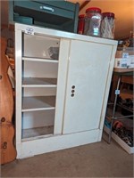 Steel cabinet with sliding door