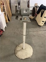 Bench grinder with stand