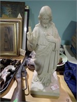 ALABASTER JESUS STATUE 19"