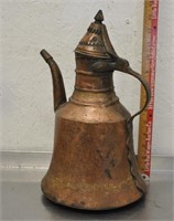 Unique copper kettle, note hole in bottom