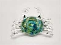 HANDBLOWN GLASS CRAB PAPERWEIGHT