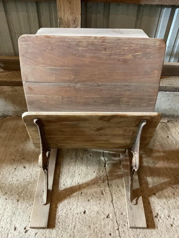 WABASH CAST IRON SCHOOL DESK