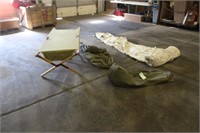 Military Tent With Poles & Cot