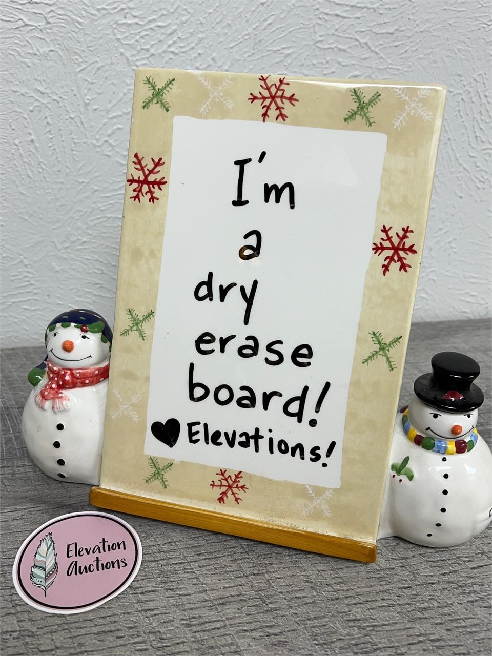 Oneida dry erase snowman display