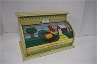 Wood Chicken Bread Box