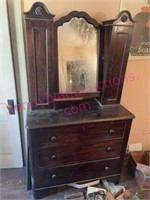 Victorian 1800's Dresser & mirror (unique)