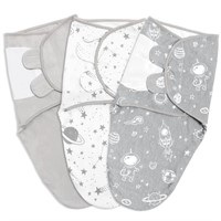 R1803  Gllquen Baby Swaddle Blankets, Grey, 3 Pack