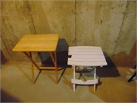 2 Small folding tables