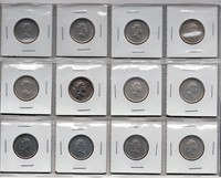 Lot of 12 Canada Commemorative Quarters