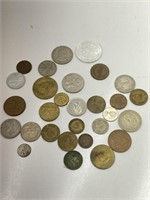 Various foreign coins