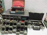 Parts Bins & Cases with Contents