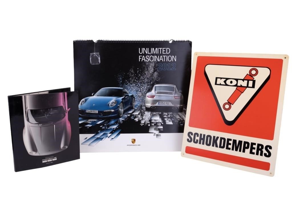 Porsche Calendar, Lewandowski Book & Koni Sign