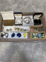 Earrings, jewelry sets, bracelets, and makeup