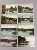 Lot of eight Queen’s Bridge postcards, ST.