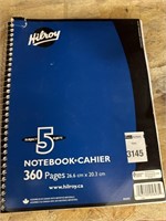 Hilroy Coil Notebook with Margin, 5 Subject , 10-