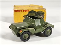 VINTAGE DINKY TOYS 673 MILITARY SCOUT CAR W/ BOX