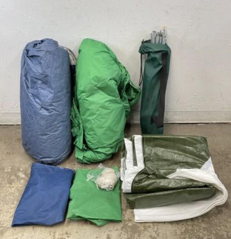 Selection of Tents, Tarp, & Poles