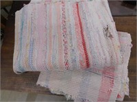 Two rag rugs - 41" x 23" and 65" x 25"