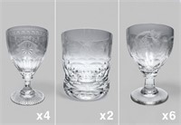 (12) WILLIAM YEOWARD CUT CRYSTAL GLASSES